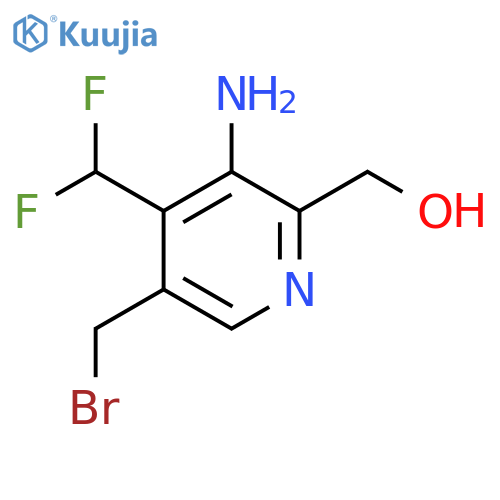 3-Amino-5-(bromomethyl)-4-(difluoromethyl)pyridine-2-methanol structure