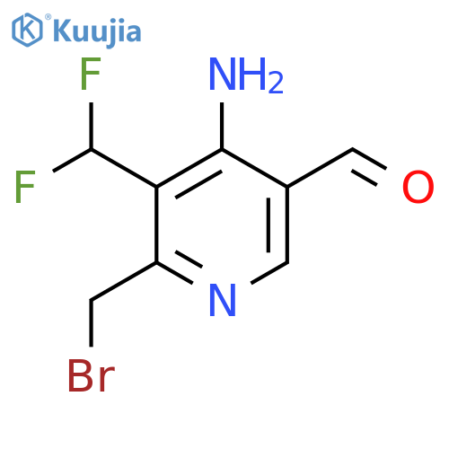 4-Amino-2-(bromomethyl)-3-(difluoromethyl)pyridine-5-carboxaldehyde structure