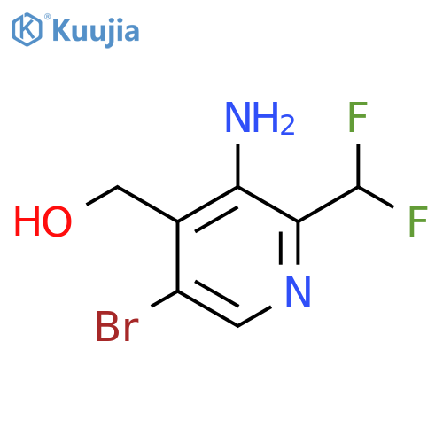 3-Amino-5-bromo-2-(difluoromethyl)pyridine-4-methanol structure