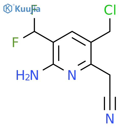 2-Amino-5-(chloromethyl)-3-(difluoromethyl)pyridine-6-acetonitrile structure