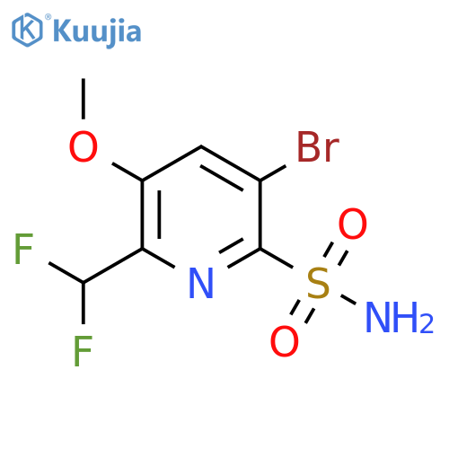 5-Bromo-2-(difluoromethyl)-3-methoxypyridine-6-sulfonamide structure