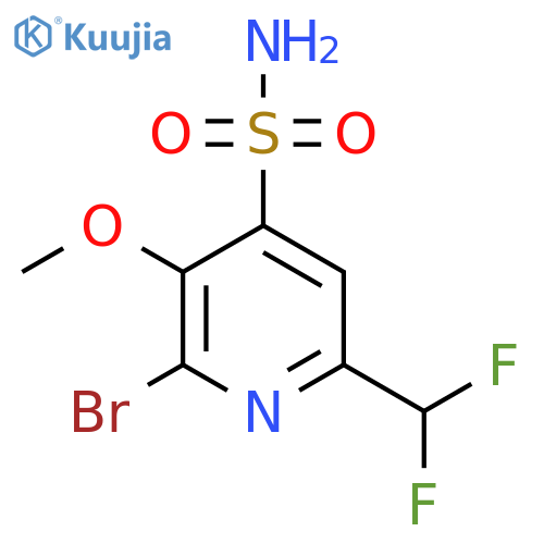 2-Bromo-6-(difluoromethyl)-3-methoxypyridine-4-sulfonamide structure