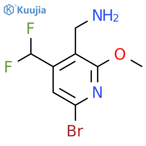 3-(Aminomethyl)-6-bromo-4-(difluoromethyl)-2-methoxypyridine structure