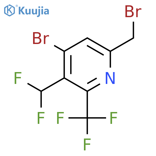 4-Bromo-6-(bromomethyl)-3-(difluoromethyl)-2-(trifluoromethyl)pyridine structure