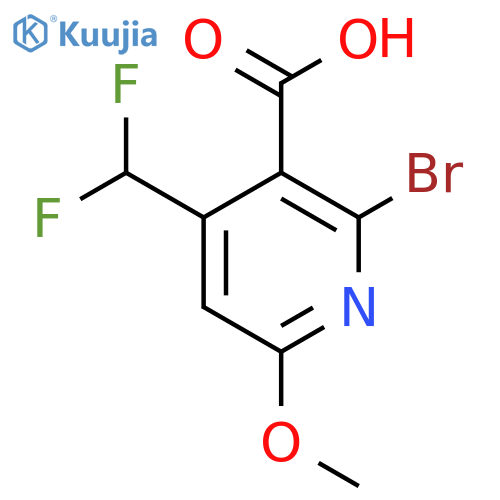 2-Bromo-4-(difluoromethyl)-6-methoxypyridine-3-carboxylic acid structure