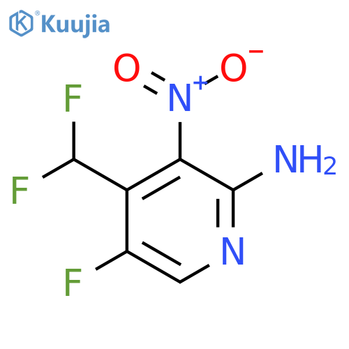 2-Amino-4-(difluoromethyl)-5-fluoro-3-nitropyridine structure