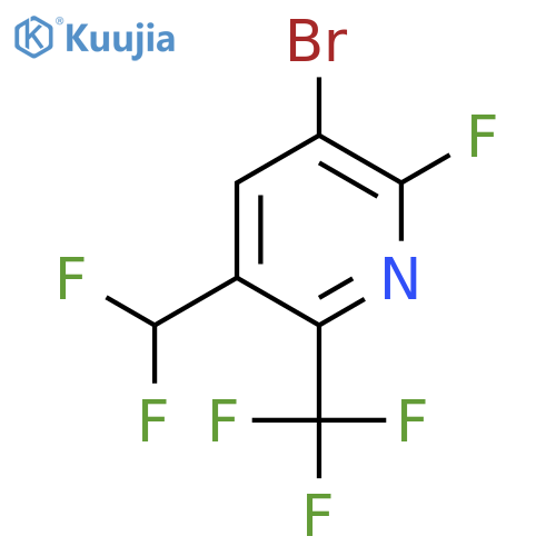 3-Bromo-5-(difluoromethyl)-2-fluoro-6-(trifluoromethyl)pyridine structure