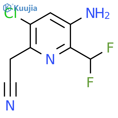 3-Amino-5-chloro-2-(difluoromethyl)pyridine-6-acetonitrile structure