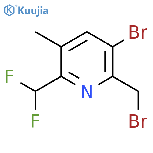 3-Bromo-2-(bromomethyl)-6-(difluoromethyl)-5-methylpyridine structure
