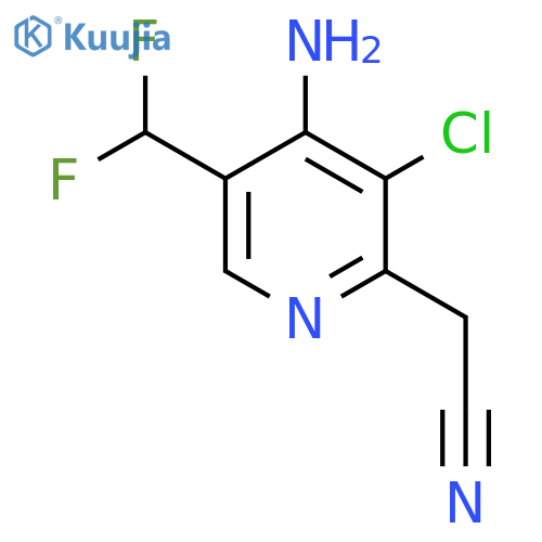 4-Amino-3-chloro-5-(difluoromethyl)pyridine-2-acetonitrile structure