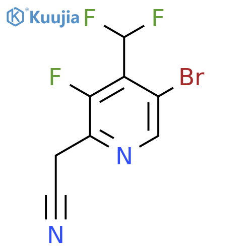 5-Bromo-4-(difluoromethyl)-3-fluoropyridine-2-acetonitrile structure
