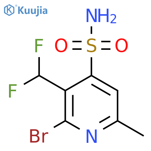2-Bromo-3-(difluoromethyl)-6-methylpyridine-4-sulfonamide structure