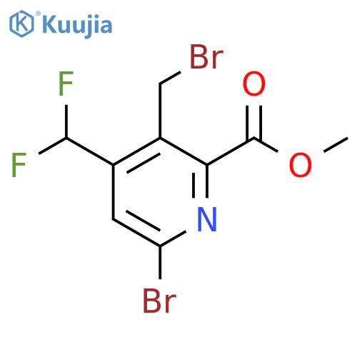 Methyl 6-bromo-3-(bromomethyl)-4-(difluoromethyl)pyridine-2-carboxylate structure