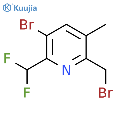 3-Bromo-6-(bromomethyl)-2-(difluoromethyl)-5-methylpyridine structure