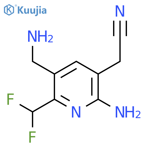 2-Amino-5-(aminomethyl)-6-(difluoromethyl)pyridine-3-acetonitrile structure