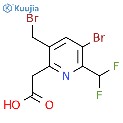 3-Bromo-5-(bromomethyl)-2-(difluoromethyl)pyridine-6-acetic acid structure