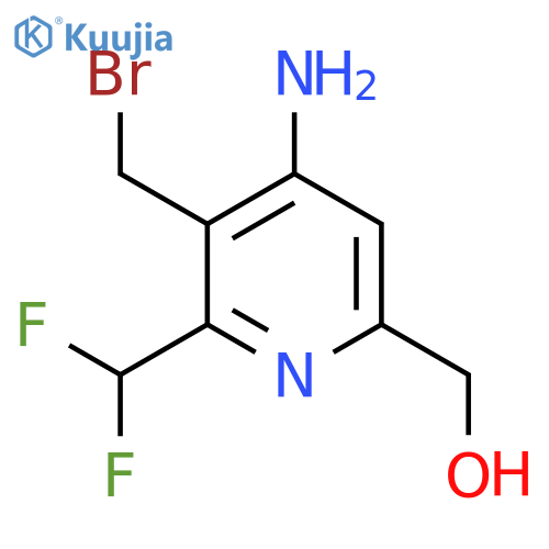 4-Amino-3-(bromomethyl)-2-(difluoromethyl)pyridine-6-methanol structure