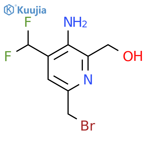 3-Amino-6-(bromomethyl)-4-(difluoromethyl)pyridine-2-methanol structure