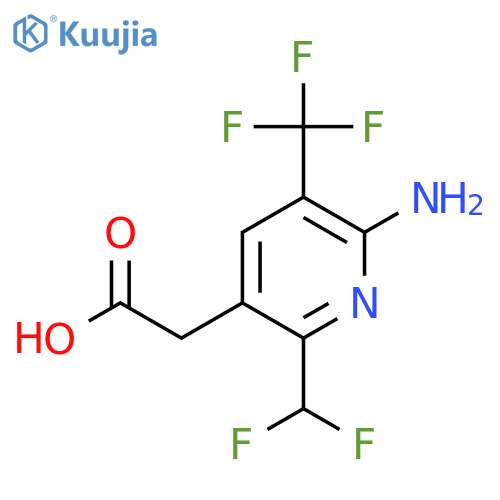 2-Amino-6-(difluoromethyl)-3-(trifluoromethyl)pyridine-5-acetic acid structure