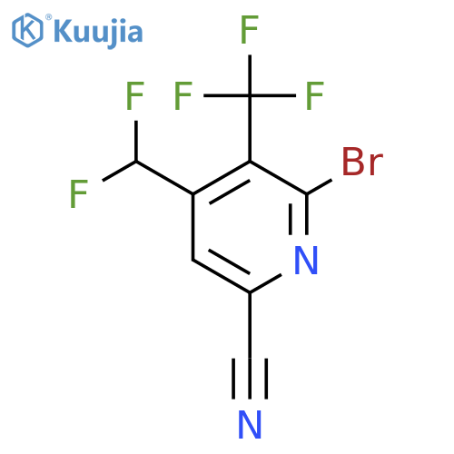 2-Bromo-6-cyano-4-(difluoromethyl)-3-(trifluoromethyl)pyridine structure
