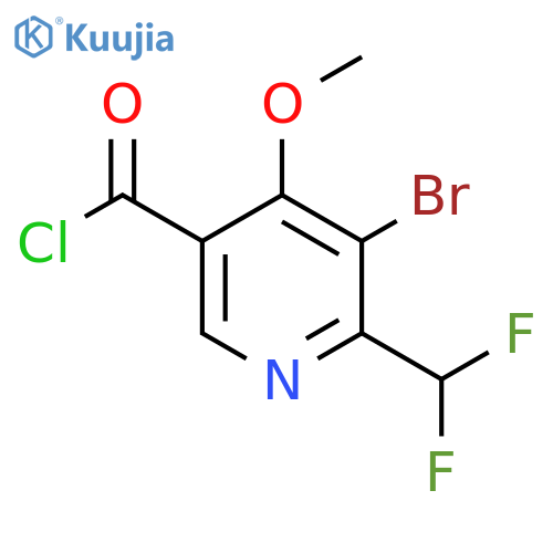 3-Bromo-2-(difluoromethyl)-4-methoxypyridine-5-carbonyl chloride structure