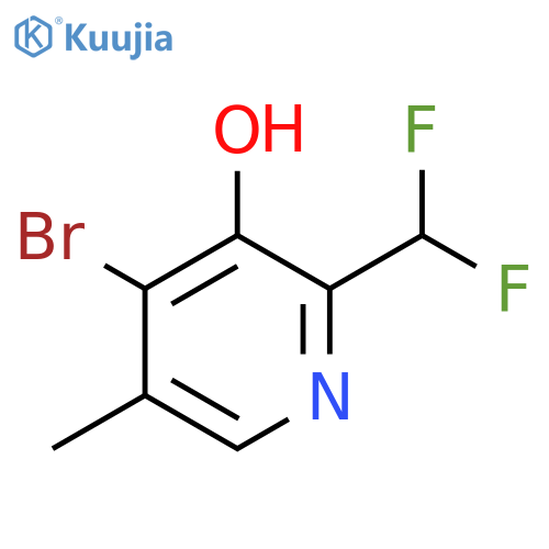 4-Bromo-2-(difluoromethyl)-3-hydroxy-5-methylpyridine structure