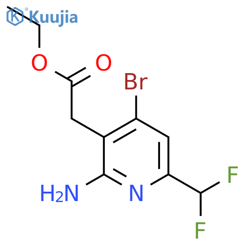 Ethyl 2-amino-4-bromo-6-(difluoromethyl)pyridine-3-acetate structure