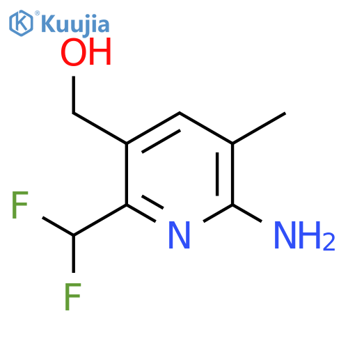2-Amino-6-(difluoromethyl)-3-methylpyridine-5-methanol structure