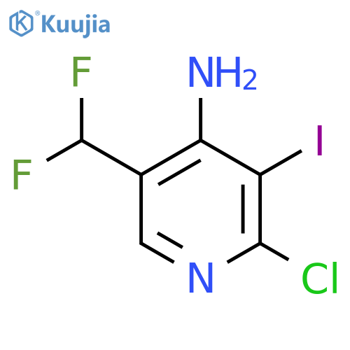 4-Amino-2-chloro-5-(difluoromethyl)-3-iodopyridine structure