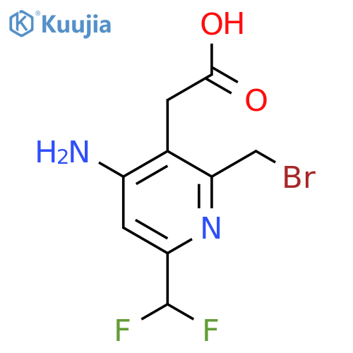 4-Amino-2-(bromomethyl)-6-(difluoromethyl)pyridine-3-acetic acid structure