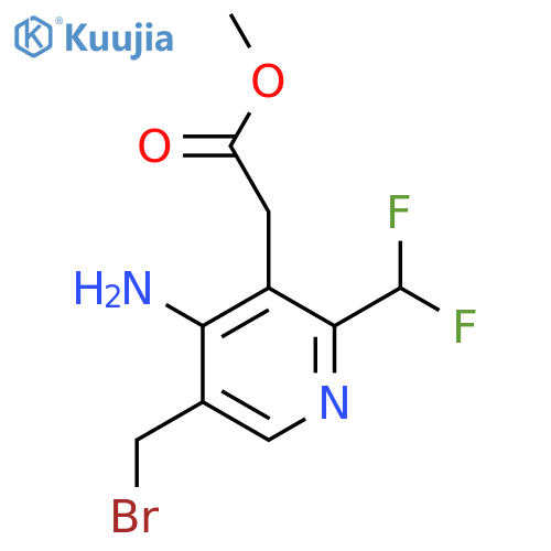 Methyl 4-amino-5-(bromomethyl)-2-(difluoromethyl)pyridine-3-acetate structure
