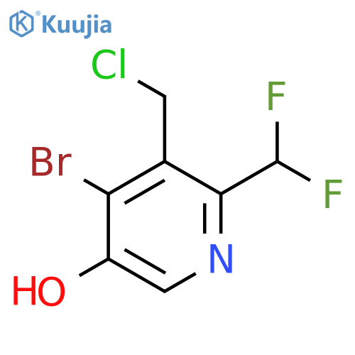 4-Bromo-3-(chloromethyl)-2-(difluoromethyl)-5-hydroxypyridine structure