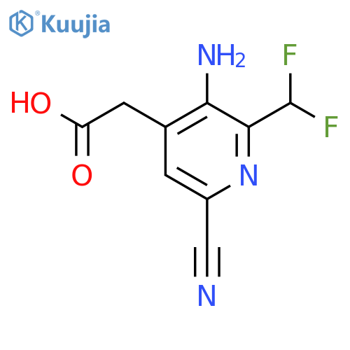 3-Amino-6-cyano-2-(difluoromethyl)pyridine-4-acetic acid structure