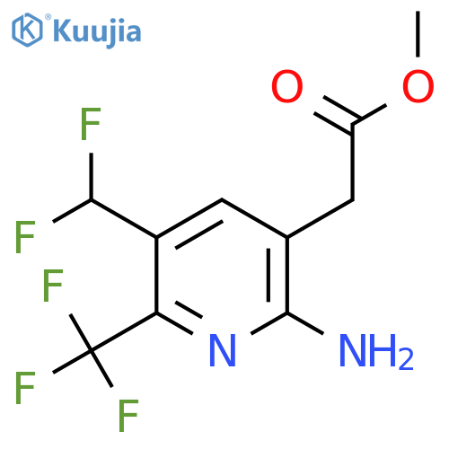 Methyl 2-amino-5-(difluoromethyl)-6-(trifluoromethyl)pyridine-3-acetate structure