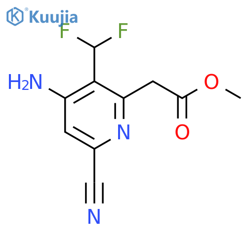 Methyl 4-amino-6-cyano-3-(difluoromethyl)pyridine-2-acetate structure
