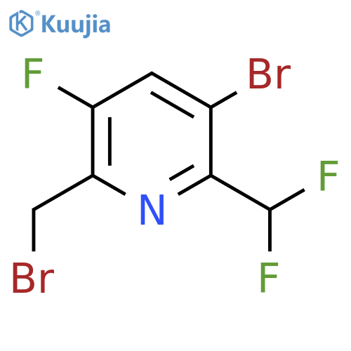 3-Bromo-6-(bromomethyl)-2-(difluoromethyl)-5-fluoropyridine structure