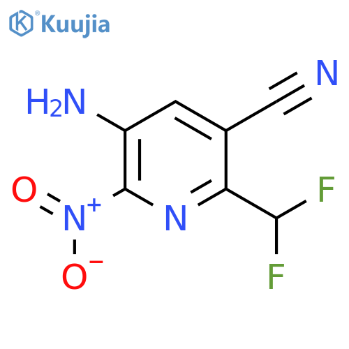 3-Amino-5-cyano-6-(difluoromethyl)-2-nitropyridine structure