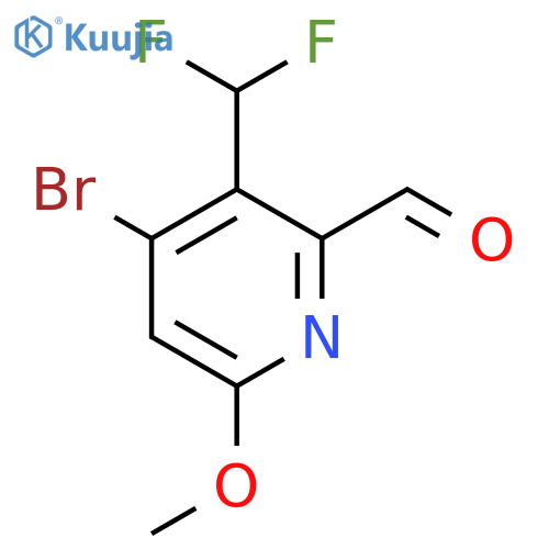 4-Bromo-3-(difluoromethyl)-6-methoxypyridine-2-carboxaldehyde structure