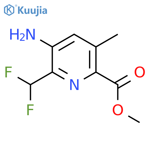 Methyl 3-amino-2-(difluoromethyl)-5-methylpyridine-6-carboxylate structure