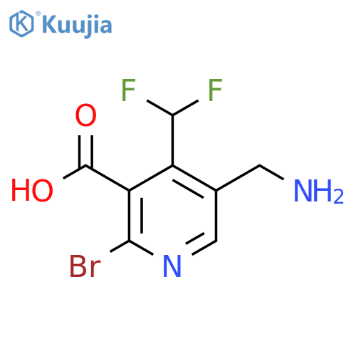 5-(Aminomethyl)-2-bromo-4-(difluoromethyl)pyridine-3-carboxylic acid structure
