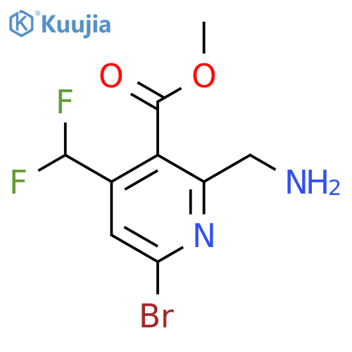 Methyl 2-(aminomethyl)-6-bromo-4-(difluoromethyl)pyridine-3-carboxylate structure