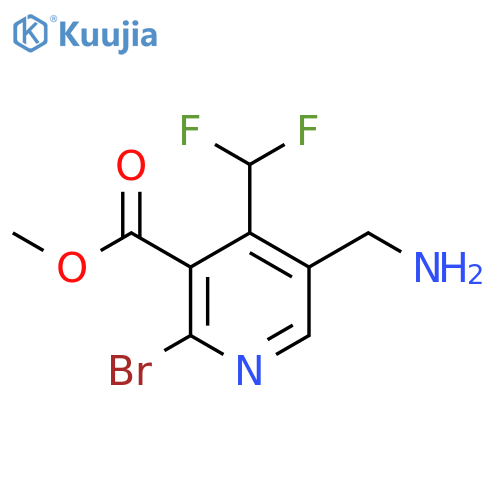 Methyl 5-(aminomethyl)-2-bromo-4-(difluoromethyl)pyridine-3-carboxylate structure