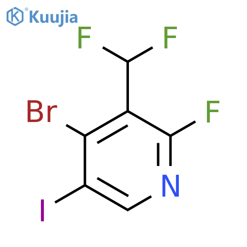 4-Bromo-3-(difluoromethyl)-2-fluoro-5-iodopyridine structure