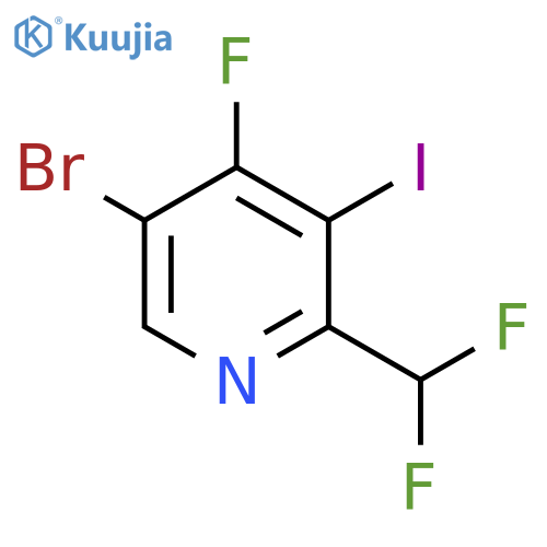 5-Bromo-2-(difluoromethyl)-4-fluoro-3-iodopyridine structure