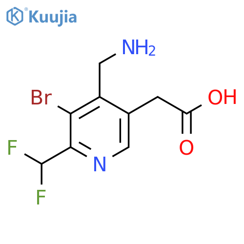 4-(Aminomethyl)-3-bromo-2-(difluoromethyl)pyridine-5-acetic acid structure
