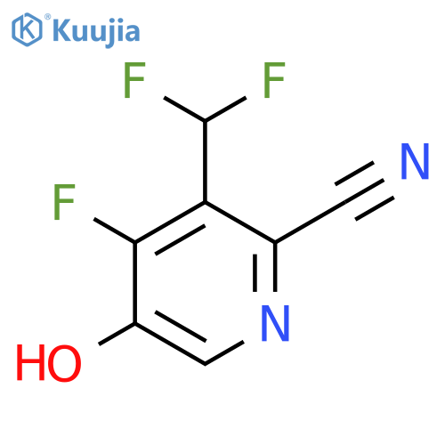 2-Cyano-3-(difluoromethyl)-4-fluoro-5-hydroxypyridine structure