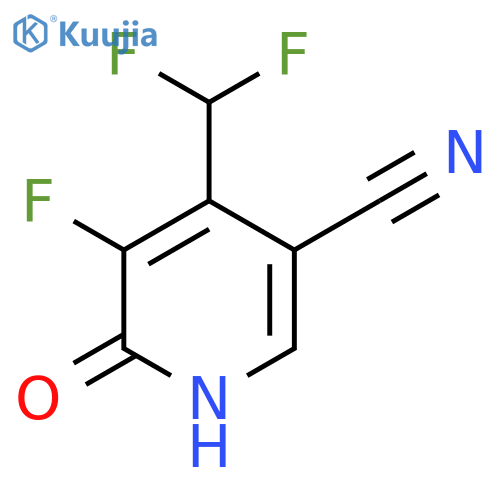 5-Cyano-4-(difluoromethyl)-3-fluoro-2-hydroxypyridine structure