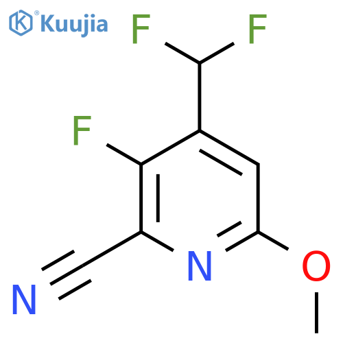 2-Cyano-4-(difluoromethyl)-3-fluoro-6-methoxypyridine structure