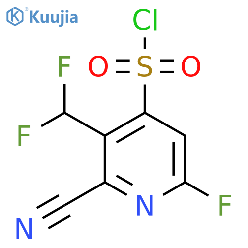 2-Cyano-3-(difluoromethyl)-6-fluoropyridine-4-sulfonyl chloride structure