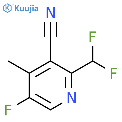 3-Cyano-2-(difluoromethyl)-5-fluoro-4-methylpyridine structure